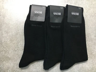 New 5 PAIRS HUGO BOSS MEN'S SOCKS BLACK/NAVY Color US Size 7-9 - Image 1 of 4