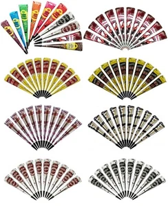 Golecha Henna Kegel für Mehndi Tattoo-verschiedenen Farben 10er/12er Packungen - Bild 1 von 22