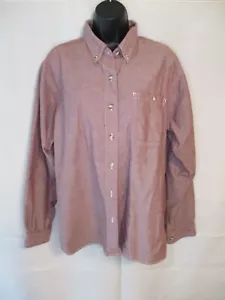 Cabela's 100% Cotton Womens XL Wine Long Sleeve Button Front BLOUSE - Picture 1 of 3