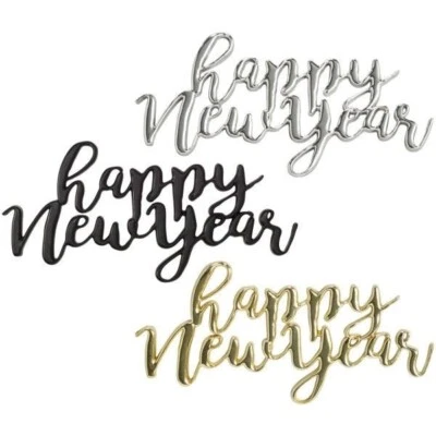 Decopac 21542 Layon Feliz Año Pastel Decoración 12 Pack Dorado, Plata, Negro Foto 1 de 4