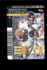 2002 NFL Showdown BRANDON STOKLEY Baltimore Ravens 1ST & Goal Rare Card