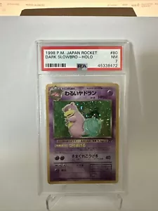 1998 POKEMON JAPANESE TEAM ROCKET #80 DARK SLOWBRO HOLO RARE PSA 7 - Picture 1 of 2