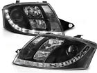 NEW Pair Headlights LED DRL Look für AUDI TT 8N 99-06 Daylight Black AT LPAU50-E