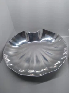 Scallop shell cast aluminum serving dish 14"x11" Old Town Imports, Mex. - Picture 1 of 7