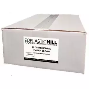 22 Quart Food Storage Bags: Clear, 1.1 MIL, 10x8x24, 460 Bags. - Picture 1 of 2