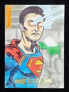 Cryptozoic CZX Crisis on Infinite Earths Superman 1/1 Sketch by Samuel Martinez