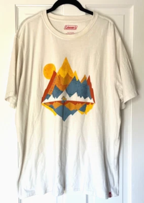 Camiseta Coleman Para Hombres XL Camper Born To Roam Jeep Linterna Camping Se Ajusta 2X Foto 1 de 4