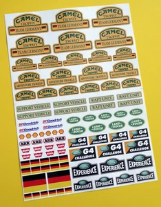Rock Crawler 'CAMEL TROPHY TEAM GERMANY' 24th scale stickers decals D90 Defender - Picture 1 of 4