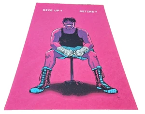 Barry Blankenship Give Up? Retire? Screen Print Poster Mike Tyson's Punch Out - Picture 1 of 7