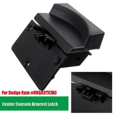 1x Pestillo de reposabrazos negro para consola central de auto para Dodge Ram 1500 2500 3500 4500 5500 Foto 1 de 4