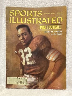 9-26-1960 Jim Brown primera portada revista Sports Illustrated, Cleveland Browns BONITO Foto 1 de 4