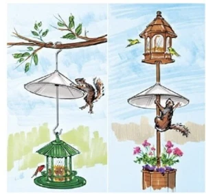 Squirrel Baffle for Bird Feeder Pole - Hang Mount Raccoon and Squirrel Guard USA - Picture 1 of 6