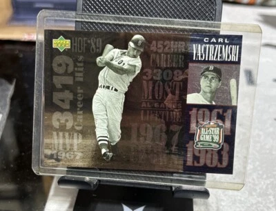 Carl Yastrzemski 1999 Upper Deck All-Star Fan Fest Foil Promo #3 Red Sox Salón de la fama🔥 Foto 1 de 4
