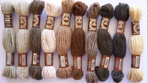 10 x BROWN CREAM ETC TONES DMC Tapestry Wool, 8m SKEIN, Laine Colbert Wool G - Picture 1 of 3