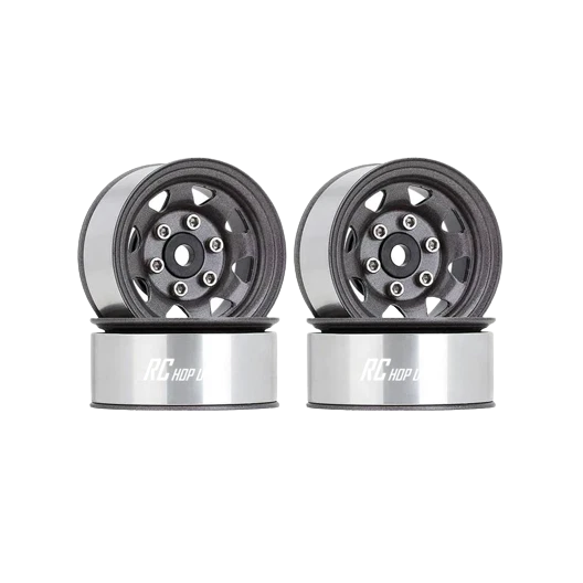 RC Hop Ups 1.55" CNC Steel Beadlock Wheels (4) (Gray) - Image 1 of 1