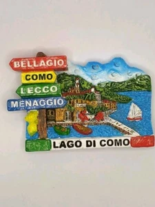 MAGNETE CALAMITA RESINA SOUVENIR FRIDGE MAGNET LAGO DI COMO LOMBARDIA - Picture 1 of 1