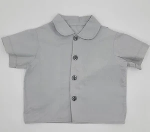 Vintage Adorable Light Gray Boy Shirt Seems to be Size 6-12 Months (See Photos) - Picture 1 of 13