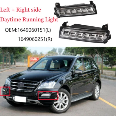 1 par de luces de circulación diurna DRL para Mercedes Benz ML GLK 2010-2012. Foto 1 de 4