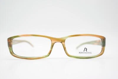 Rodenstock R 5198 棕色绿色青铜方形眼镜框 全新 — 第 1/4 张图片
