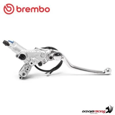 Pompa freno assiale Brembo ant PCS16 mm corpo e leva argento switch integrato - Immagine 1 di 4