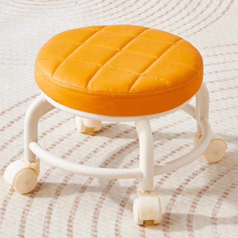Small Pulley Stool Shoe Bench with Universal Wheel Adult Kids Taboret Seat Cute - Image 1 of 4