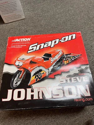 Action 1:9 STEVE JOHNSON SNAP ON Pro Stock Bike Diecast 2001. 1 Of 2850 *NEW* - Image 1 of 4