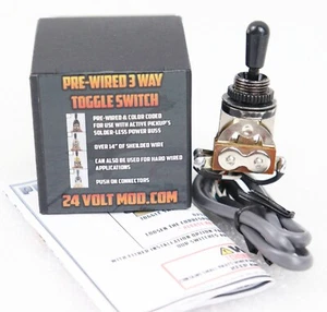 ✅ Guitarra Interruptor de palanca de 3 vías negra reliquia envejecida precableada EMG sin soldadura 6" 17" - Imagen 1 de 5