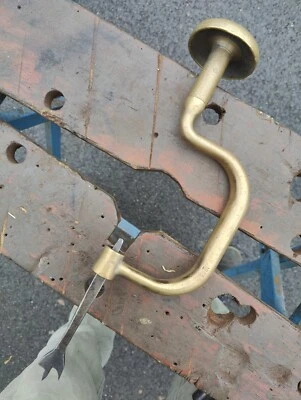 Antique Solid brass Or Bronze Brace Auger Impressed 1944.  - Image 1 of 4