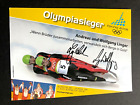ANDREAS & WOLFGANG LINGER 2x Olympiasieger 2006/2010 Rodeln Autogrammkarte 10x15