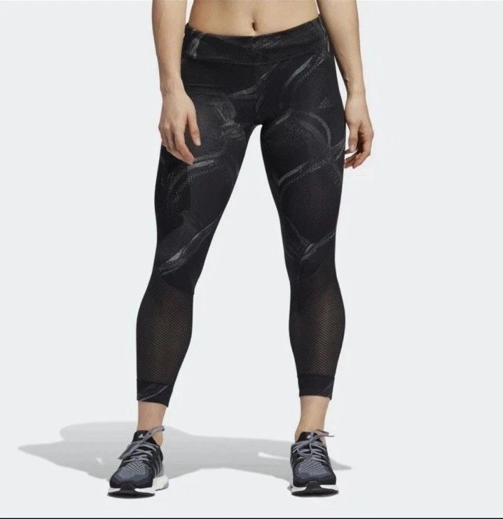 Adidas women running own the run 7/8 tights grey three/ carbon/ black dz2012 05 - Image 1 of 4