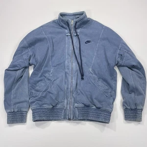 Vtg Nike Challenge Court Air Agassi Force Jacket Mens S Acid Wash 100% Cotton - Picture 1 of 11