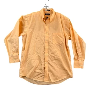 Chaps Mens Large Orange Long Sleeve Button Up Dress Shirt Button Down Collar - Image 1 of 4