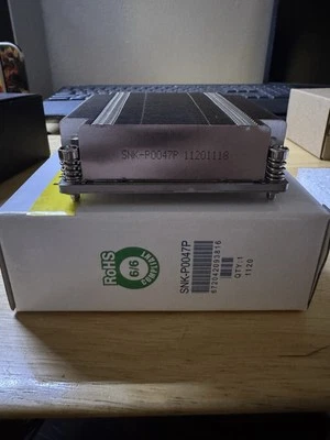 Supermicro 1U Passive CPU Heat Sink Socket LGA2011 Square ILM (SNK-P0047P) - Image 1 of 3