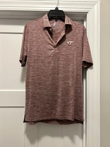 Johnnie-O Men's Size Small Maroon Virginia Tech Hokies Embroidered Polo UPF 50 - Picture 1 of 6