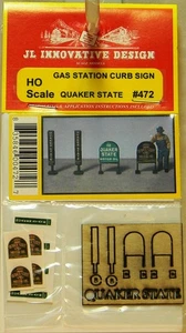 NEW HO JL Innovative Design #472 Quaker State Gas Station Curb Sign Kit - Picture 1 of 1