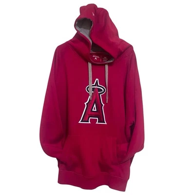 NEW Antigua Los Angeles Angels MLB Big Logo Sweatshirt Hoodie Red Size 2XL Red - Image 1 of 4