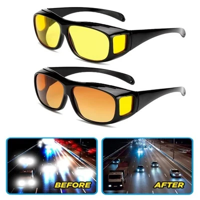 Night Driving Glasses HD Anti Glare Vision Polarized Yellow Lens Tinted Unisexs - Image 1 of 4