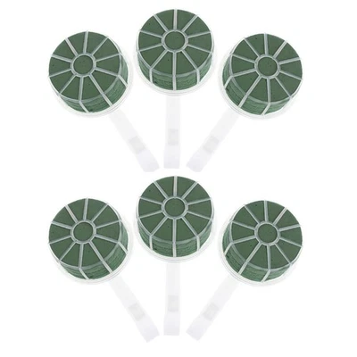  Arreglo de flores artificiales con mango de ramo de novia 6 piezas Foto 1 de 4