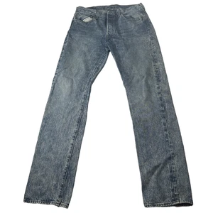 Levis 501 Jeans Herren 32x34 Straight Leg Button Fly Vintage Blau Denim Classic - Bild 1 von 17