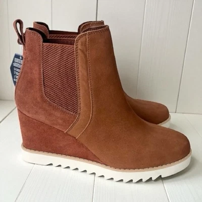 Botines Toms Maddie cuña brasa oscura nobuck aceitado/gamuza impermeable NUEVOS 8 Foto 1 de 4