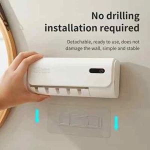 UV Toothbrush Sterilizer Wall Mounted ToothBrush Holder USB Rechargeable UK - Picture 1 of 12