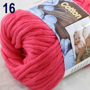 Sale 1SkeinsX50gr Soft Worsted Cotton Chunky Super Bulky Hand Knitting Yarn 16 - Picture 1 of 10
