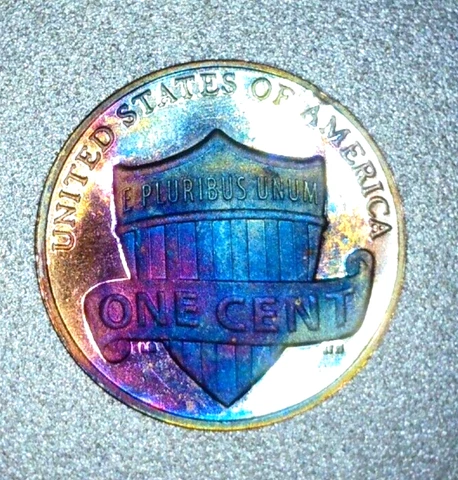 2013-S RAINBOW TONED Lincoln Cent Proof 251b WOW! Cover