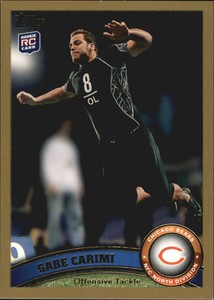 2011 Topps Gold Chicago Bears Football Card #213 Gabe Carimi/2011