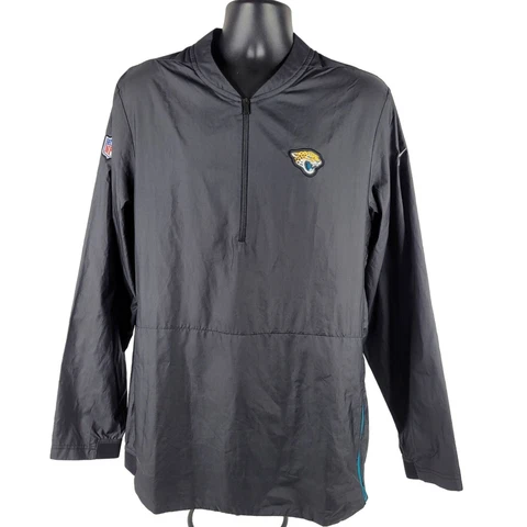 Jacksonville Jaguars Nike NFL On Field Apparel Mens L Half Zip Stretch Pullover Cover