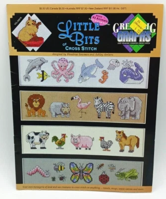 Cross Stitch Pattern Booklet: Little Bits of Cross Stitch Book Animals - Image 1 of 4