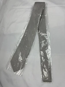Tie Bar Skinny Men’s Tie, Solid Color, Satin, 2.5 x 58 inches Gray Grey - Picture 1 of 4