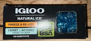 Igloo Freeze And Re-Use Natural Ice Ice Substitute 1 Sheet 44 Cubes 7.5 X 18.5 - Picture 1 of 3