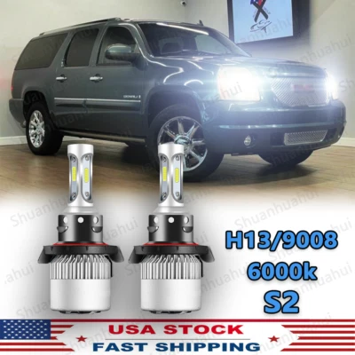 2X Lâmpadas de Farol de LED 6000K Branco Feixe Alto Baixo Para GMC Yukon XL 1500 2007-2014 - Imagem 1 de 4