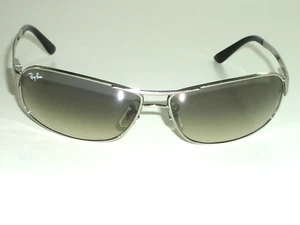 RAY-BAN RB3343 003/32 60[]12 SILVER BLUE GRADIENT CRYSTAL METAL WRAPS SUNGLASSES - Picture 1 of 7